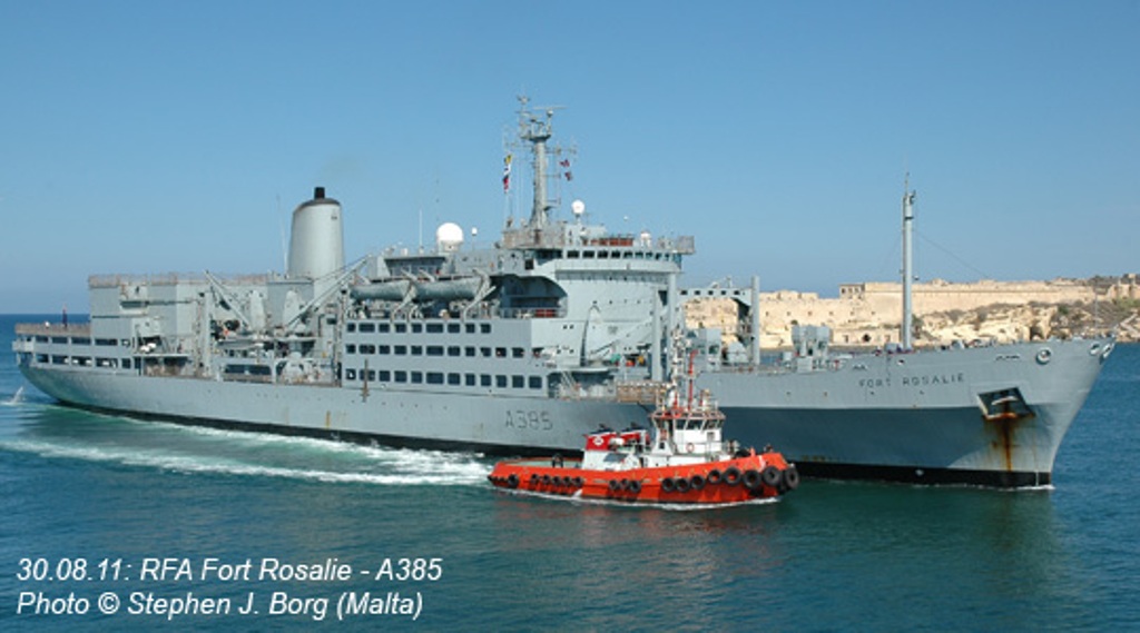 Fort Rosalie arriving in Malta
