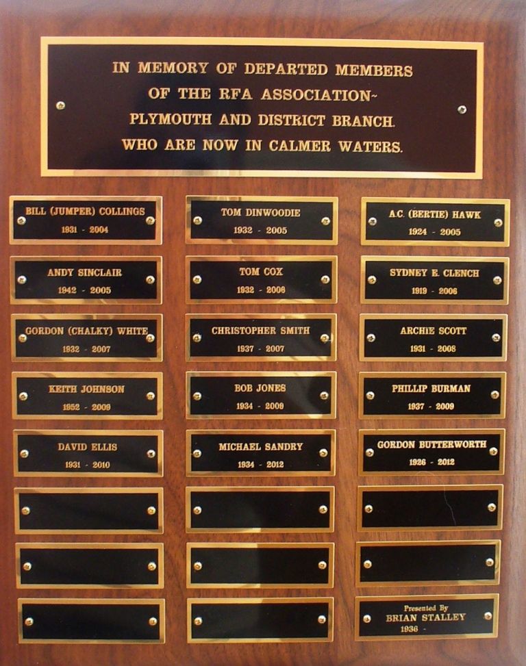 The Memorial Plaque 2012
