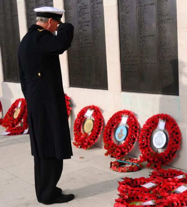Chris Locke
Laying the Merchant Navy Wreath.
Photo Nancy Mundin.
