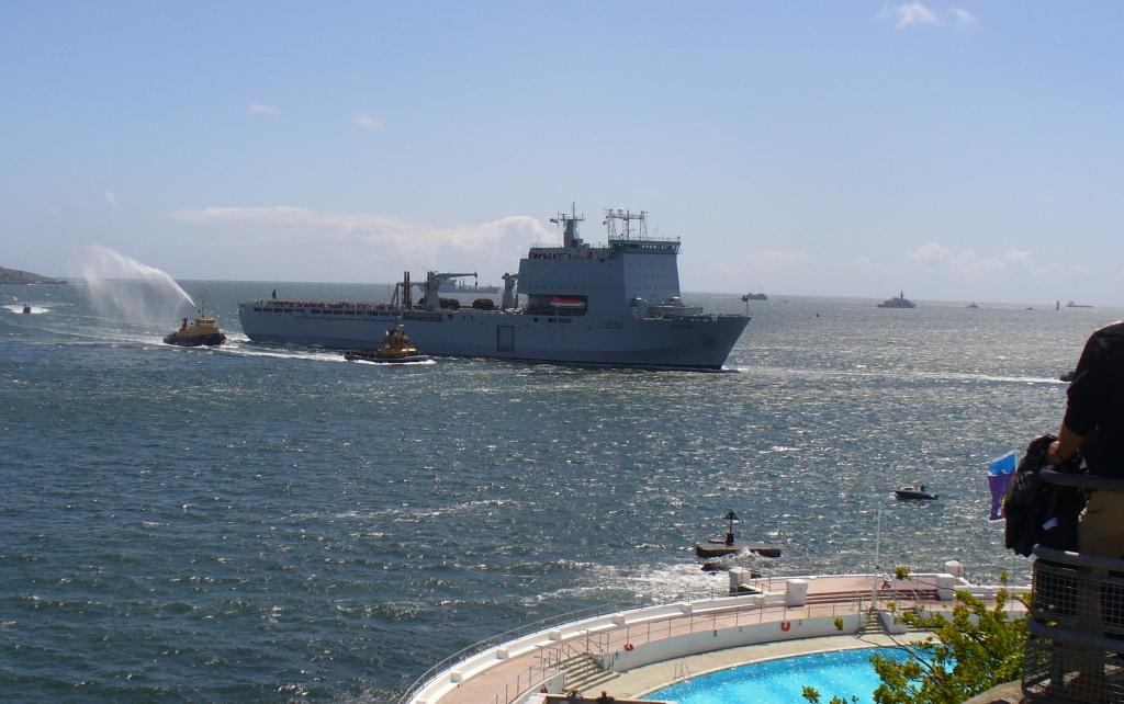 Armed Forces Day 2012
Mounts Bay steam past.
