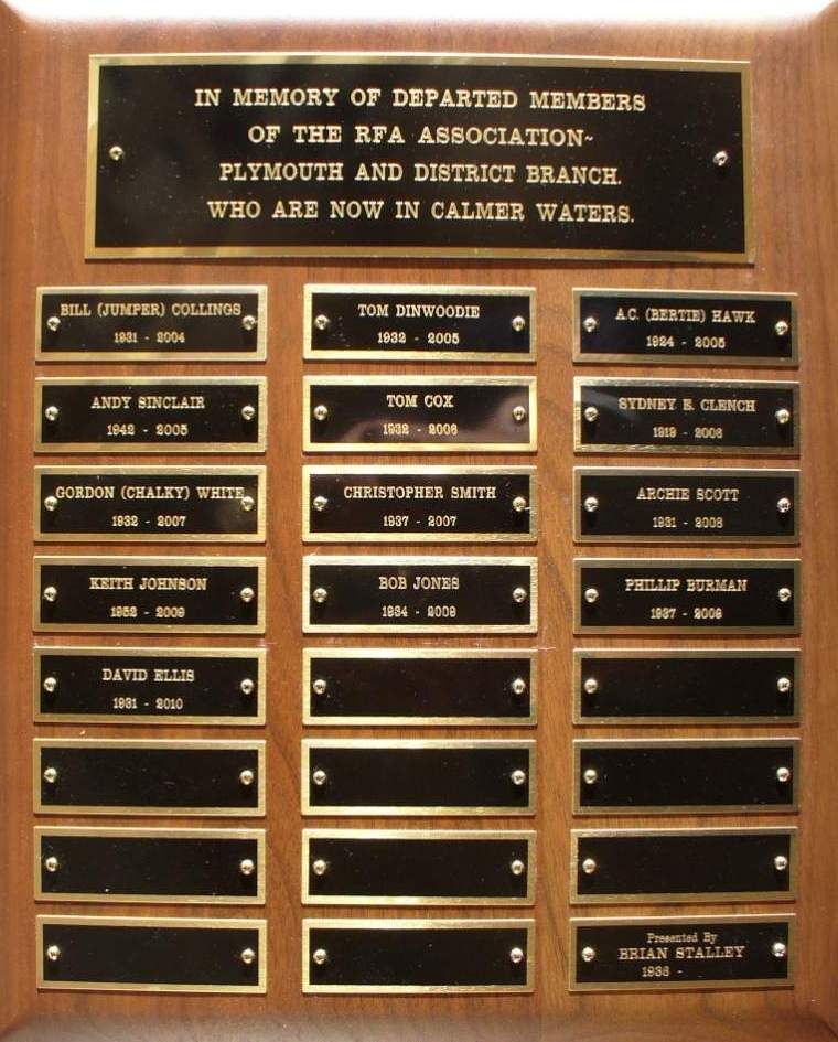 The Memorial Plaque 2010
